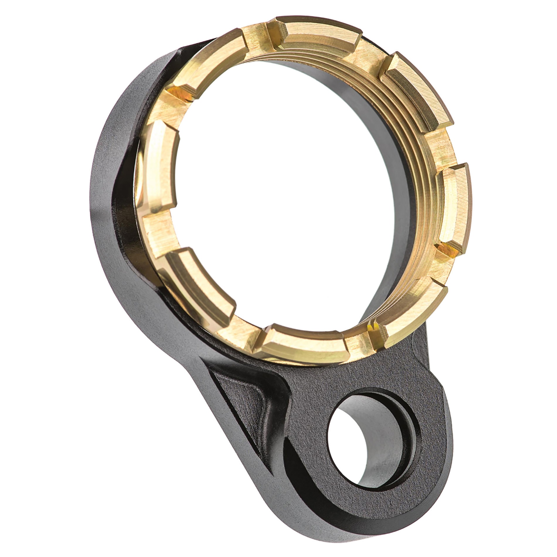 Unknown Fortis K1 Enhanced End Plate with Tapered Castle Nut for AR-15 - Gold (Color: Gold)