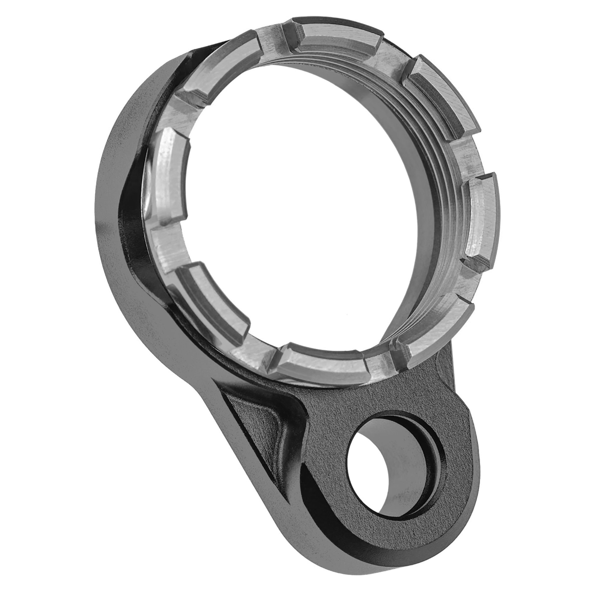 Unknown Fortis K1 Enhanced End Plate with Tapered Castle Nut for AR-15 - Gray (Color: Gray)