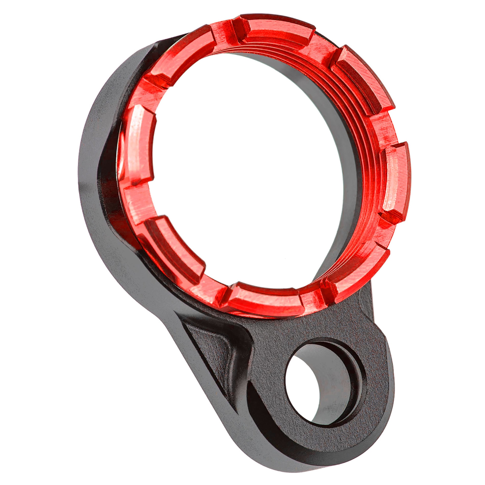 Unknown Fortis K1 Enhanced End Plate with Tapered Castle Nut for AR-15 - Red (Color: Red)