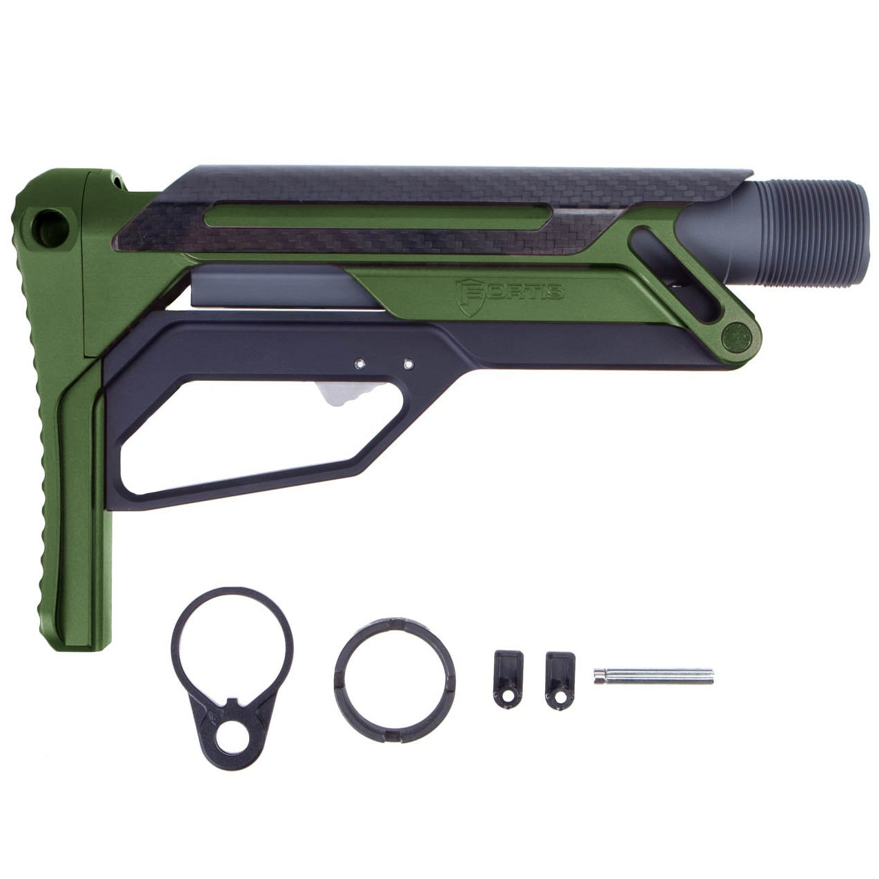 Fortis LA AR-15 Carbon Fiber Stock With Buffer Tube, Castle Nut