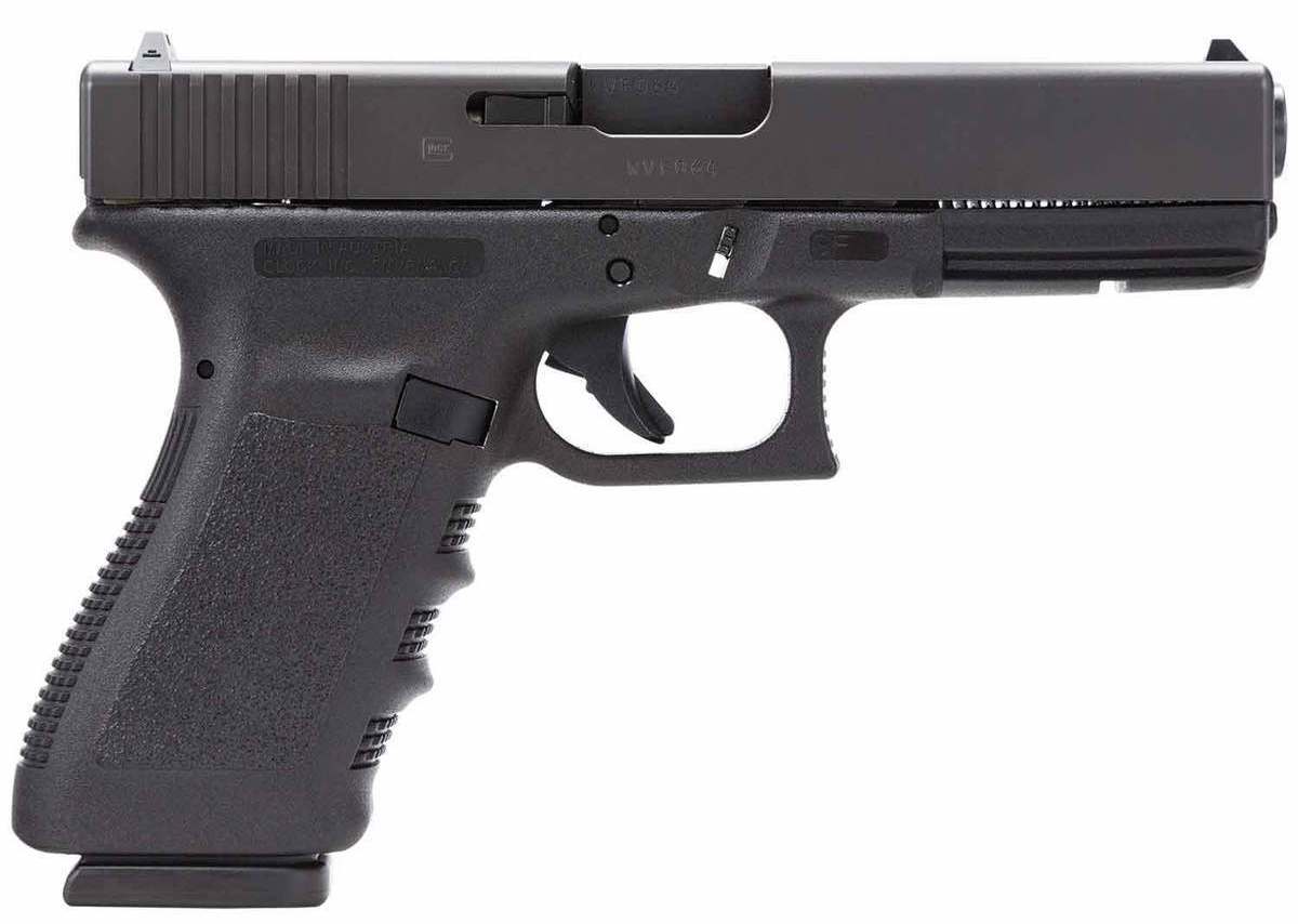 A GLOCK 21 SF. It is hard to see, but the grip has a thinner circumference.
