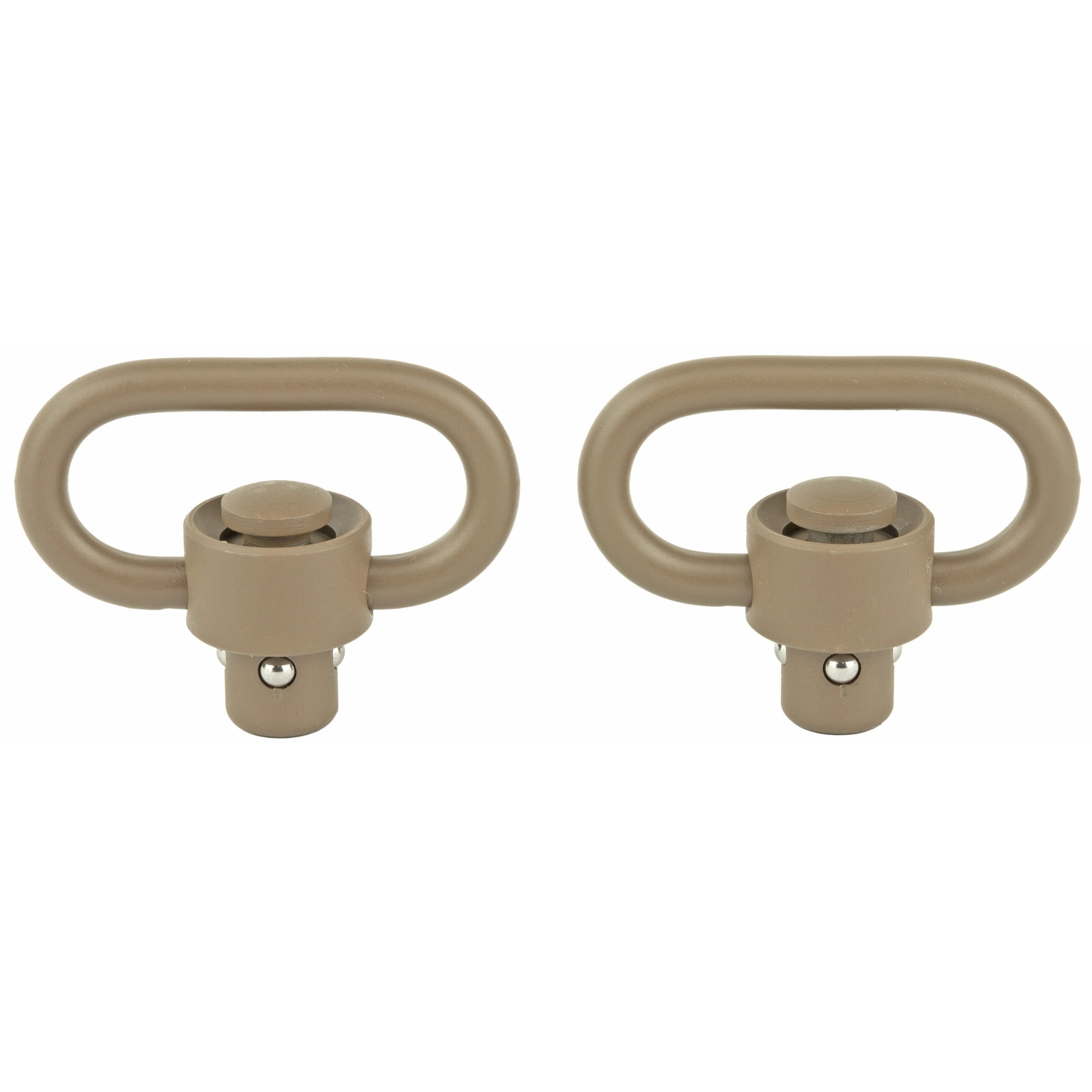Unknown GrovTec Heavy Duty Push Button QD Sling Swivel Set - Flat Dark Earth (Color: Flat Dark Earth)