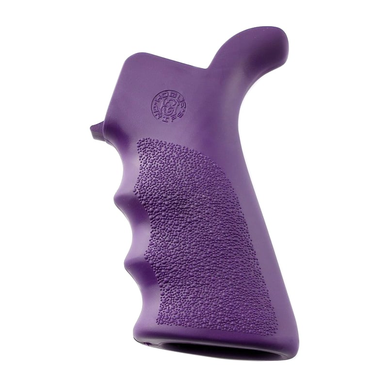 Unknown Hogue AR-15 Overmolded Beavertail Pistol Grip with Finger Grooves - Purple (Color: Purple)