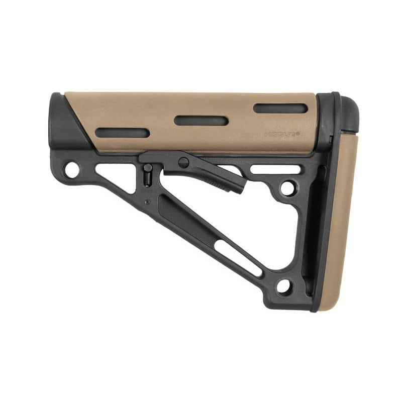 Unknown Hogue AR-15/M-16 OverMolded Collapsible Buttstock (Mil-spec) - Flat Dark Earth (Color: Flat Dark Earth)