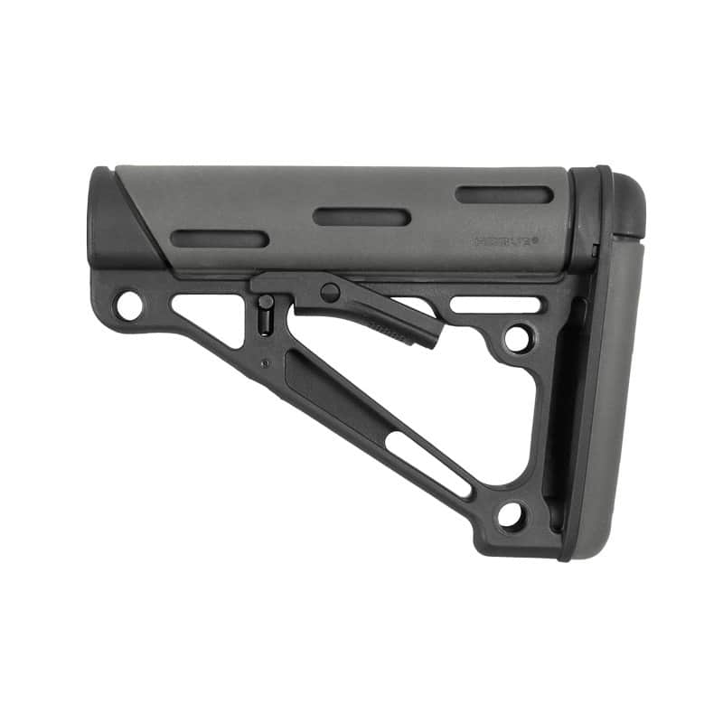 Unknown Hogue AR-15/M-16 OverMolded Collapsible Buttstock (Mil-spec) - Gray (Color: Gray)