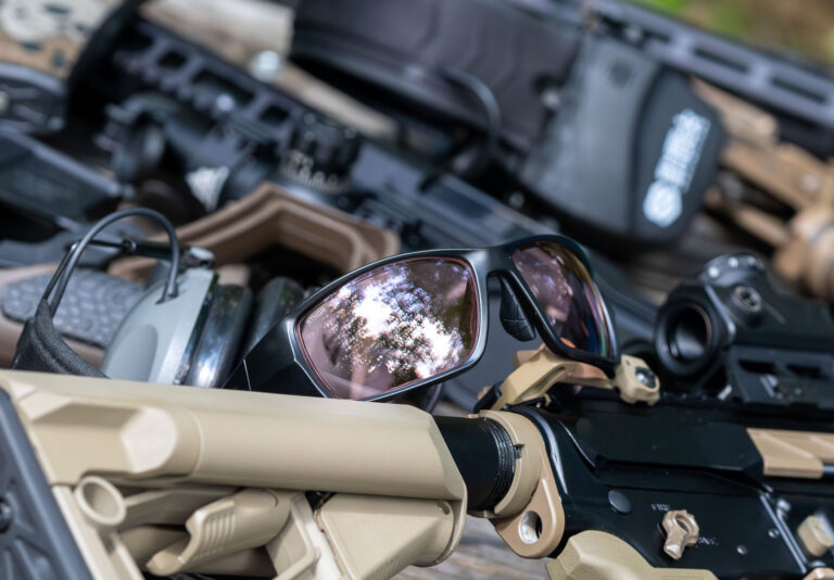 STNGR Ridge® BrightEdge Red Shooting Glasses - w/ Smoke or Clear Lenses