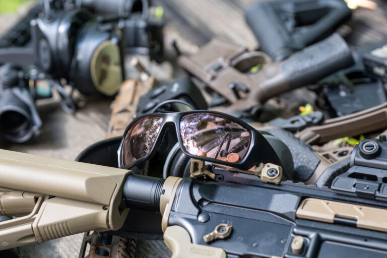 STNGR Ridge® BrightEdge Red Shooting Glasses - w/ Smoke or Clear Lenses