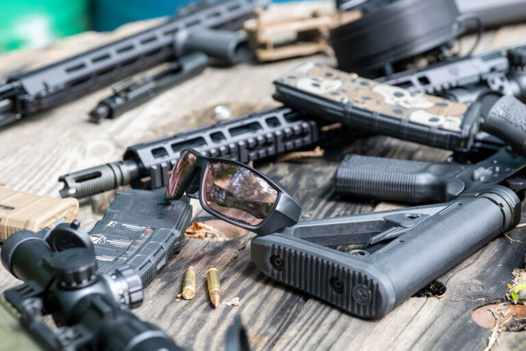 STNGR Alpine® BrightEdge Red Shooting Glasses - w/ Smoke or Clear Lenses