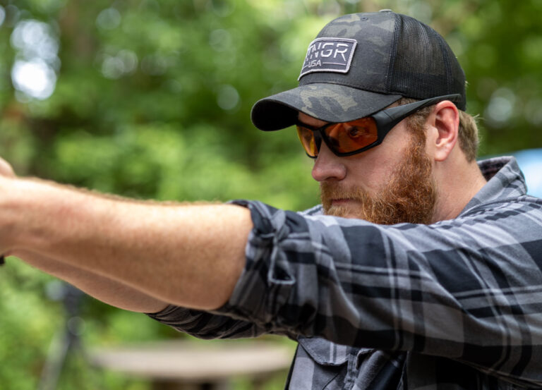 STNGR Ridge® BrightEdge Orange Shooting Glasses - w/ Smoke or Clear Lenses