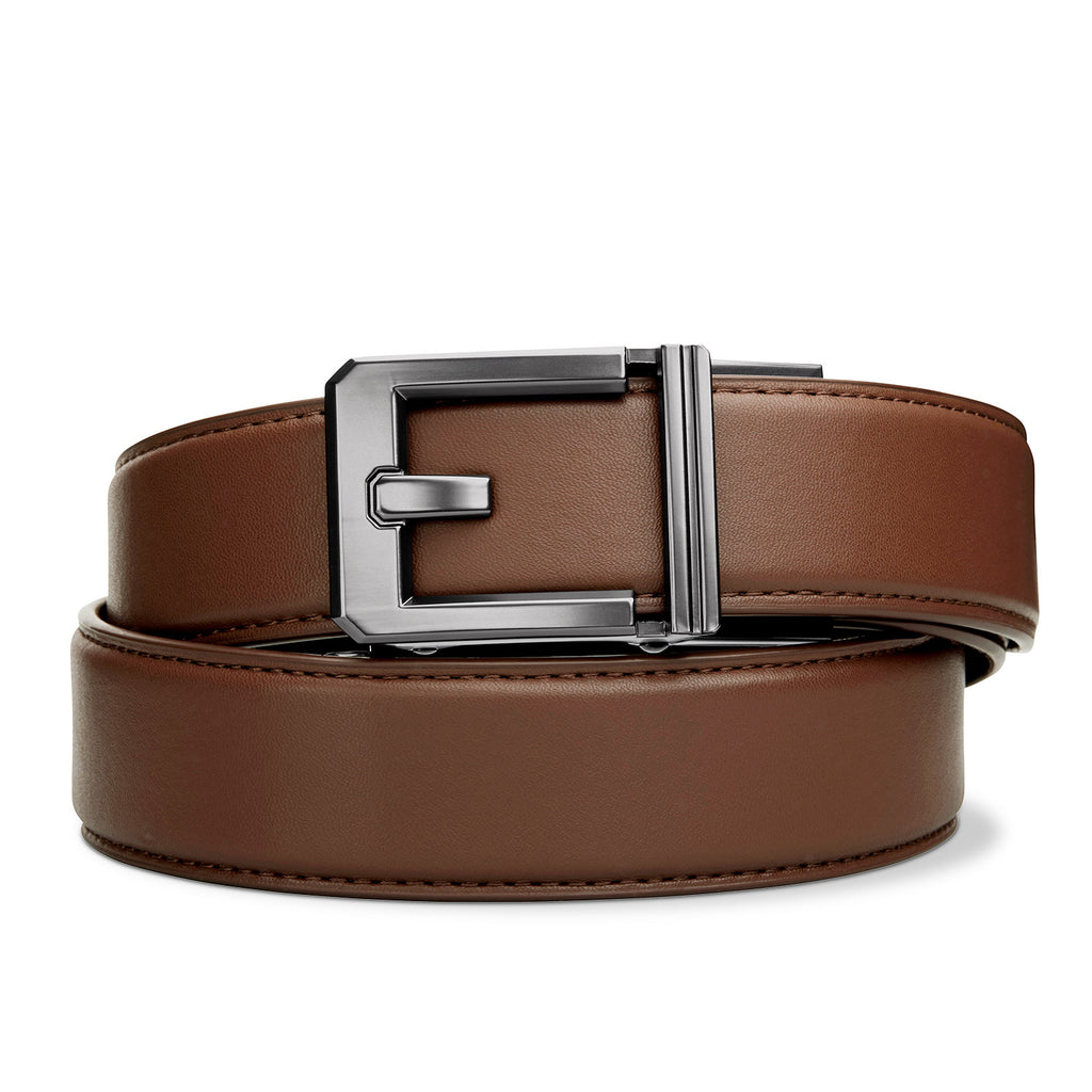 Unknown Kore Essentials 1.5 Inch Leather EDC Gun Belt and Buckle - Brown, X3 (Color: Brown, Buckle: X3)
