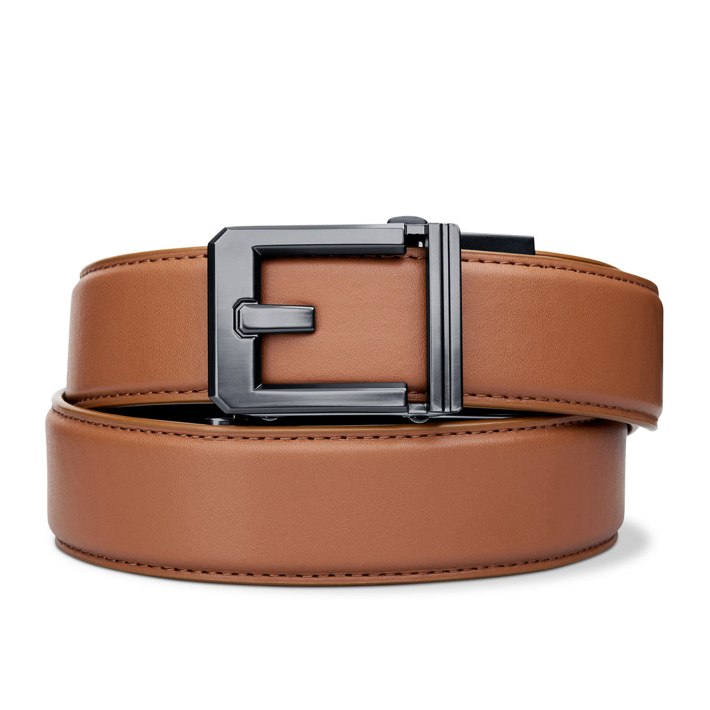 Unknown Kore Essentials 1.5 Inch Leather EDC Gun Belt and Buckle - Tan, X3 (Color: Tan, Buckle: X3)