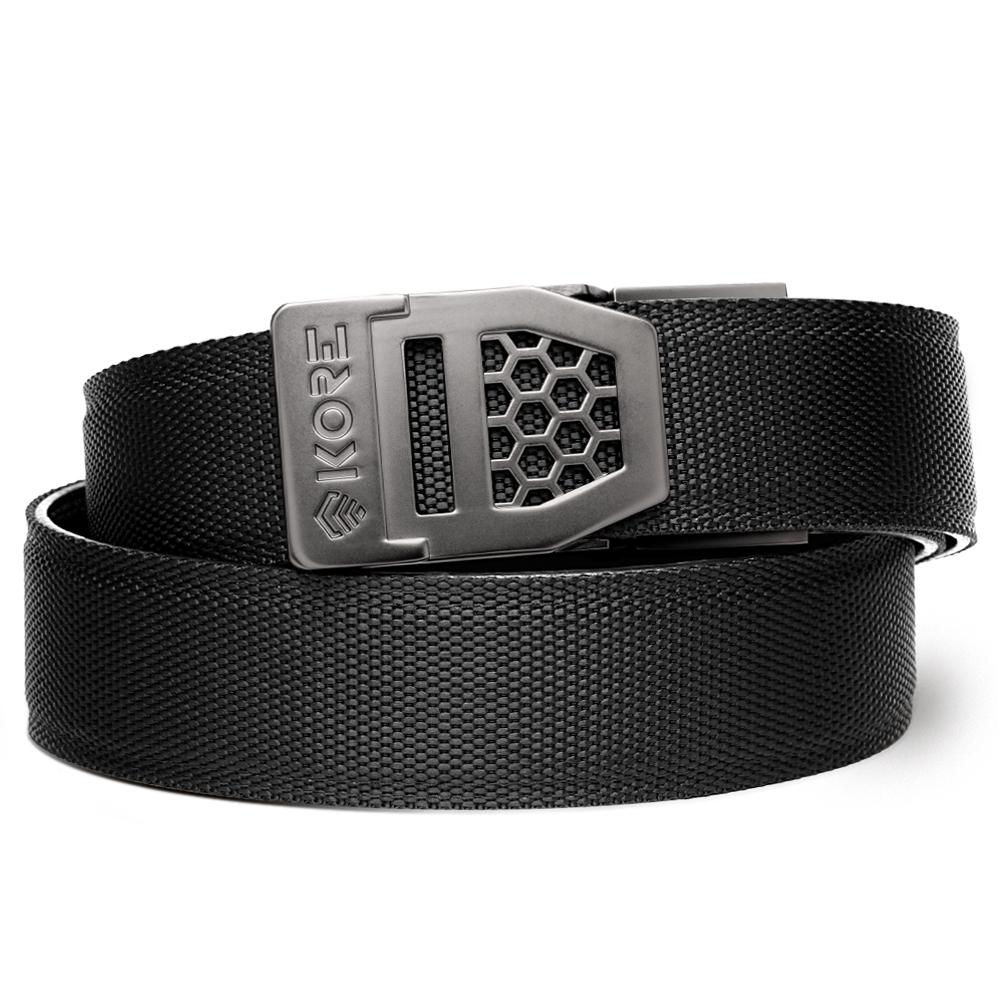 Unknown Kore Essentials 1.5 Inch Nylon EDC Gun Belt and Buckle - Black, X6 Gunmetal (Color: Black, Buckle: X6 Gunmetal)