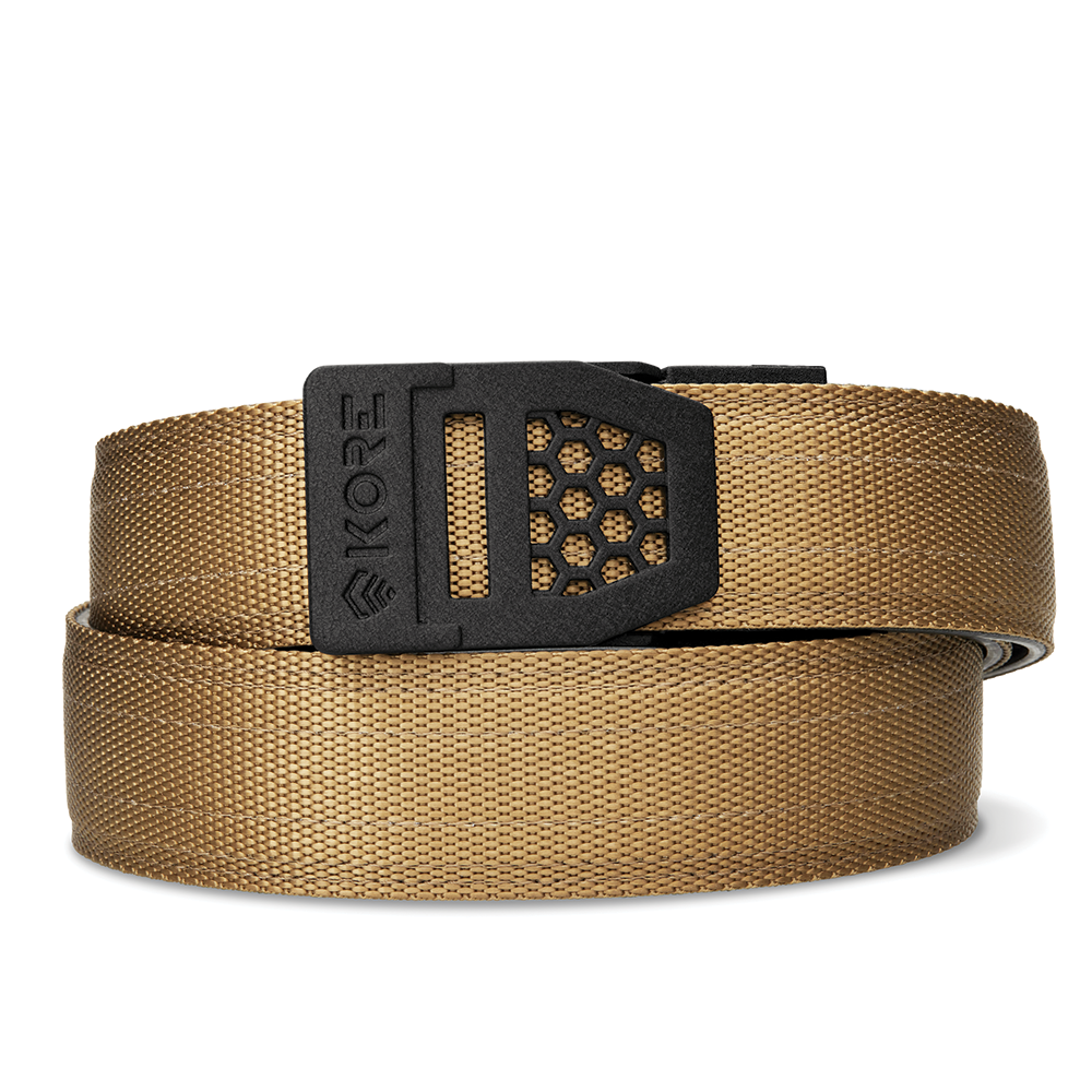 Unknown Kore Essentials 1.5 Inch Nylon EDC Gun Belt and Buckle - Coyote, X6 Black (Color: Coyote, Buckle: X6 Black)