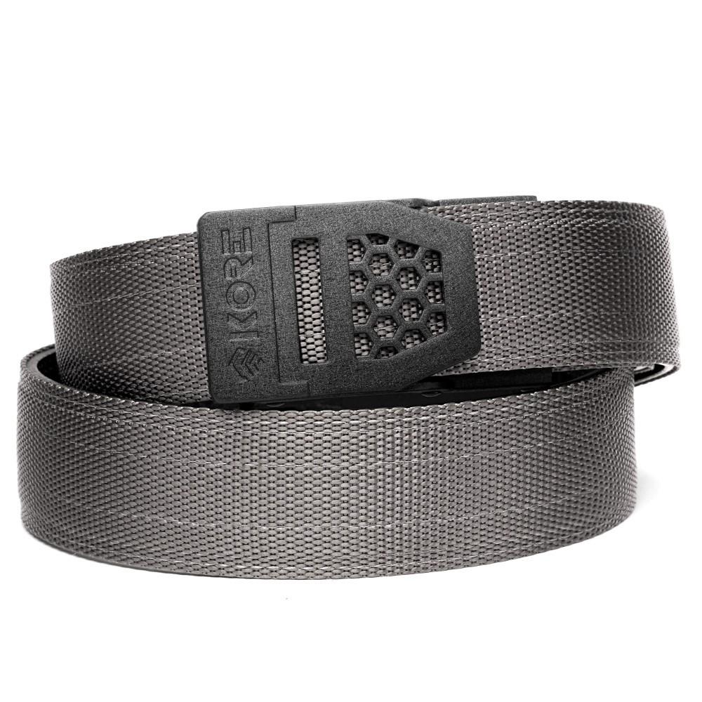 Unknown Kore Essentials 1.5 Inch Nylon EDC Gun Belt and Buckle - Gray, X6 Black (Color: Gray, Buckle: X6 Black)