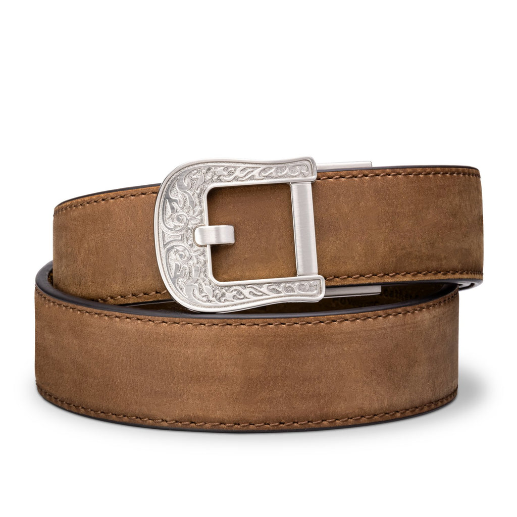 Unknown Kore Essentials 1.5 Inch Western EDC Gun Belt and Buckle - Brown, Rodeo (Color: Brown, Buckle: Rodeo)