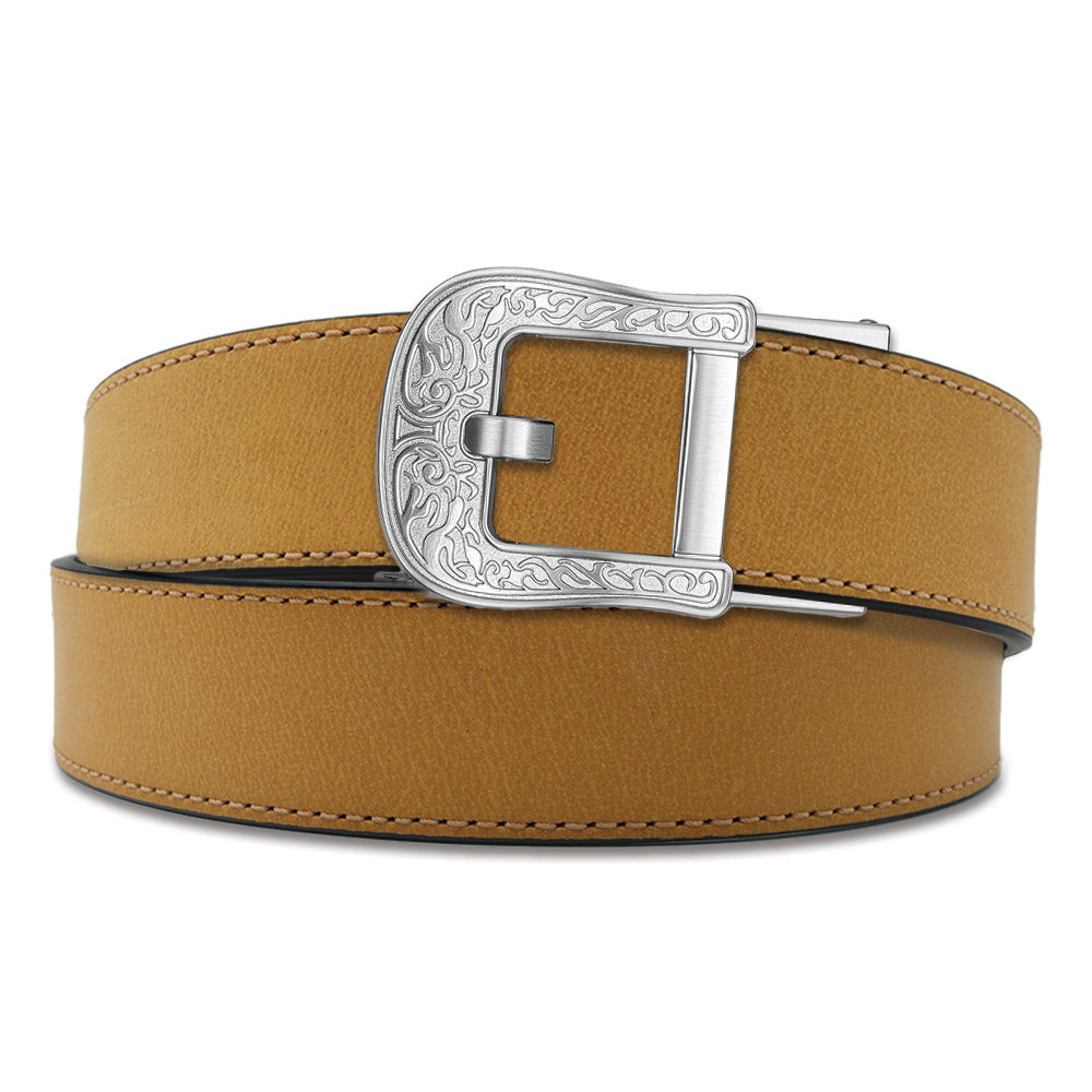 Unknown Kore Essentials 1.5 Inch Western EDC Gun Belt and Buckle - Tan, Rodeo (Color: Tan, Buckle: Rodeo)
