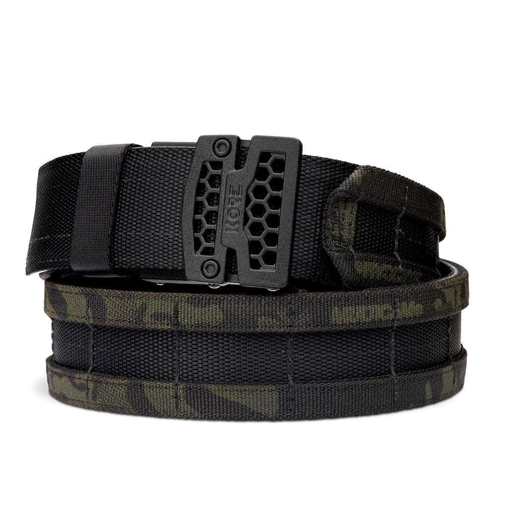 Unknown Kore Essentials 1.75 Inch Battle Belt with Inner Belt and Buckle (Color: Multicam Black, Buckle: B1, Inner Belt: Padded)