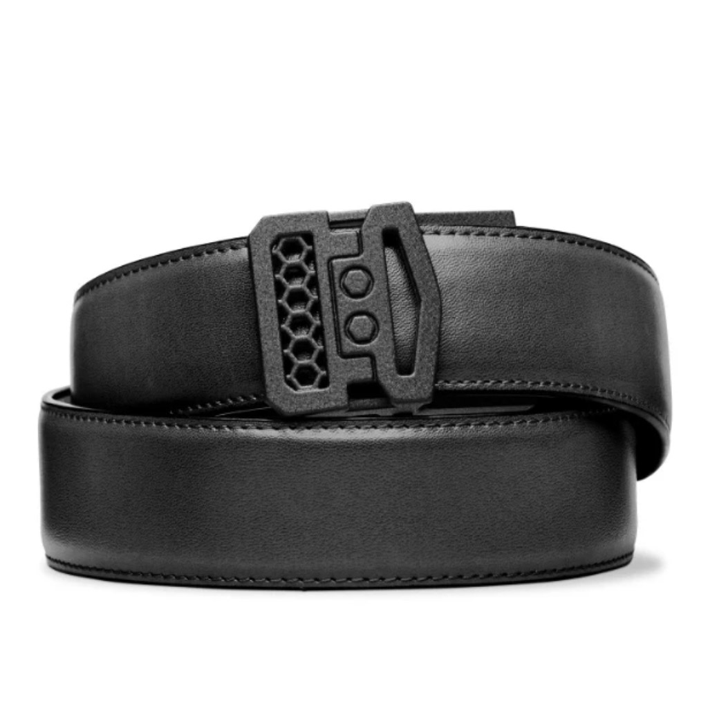 Unknown Kore Essentials 1.5 Inch Leather EDC Gun Belt and Buckle - Black, X10 (Color: Black, Buckle: X10)