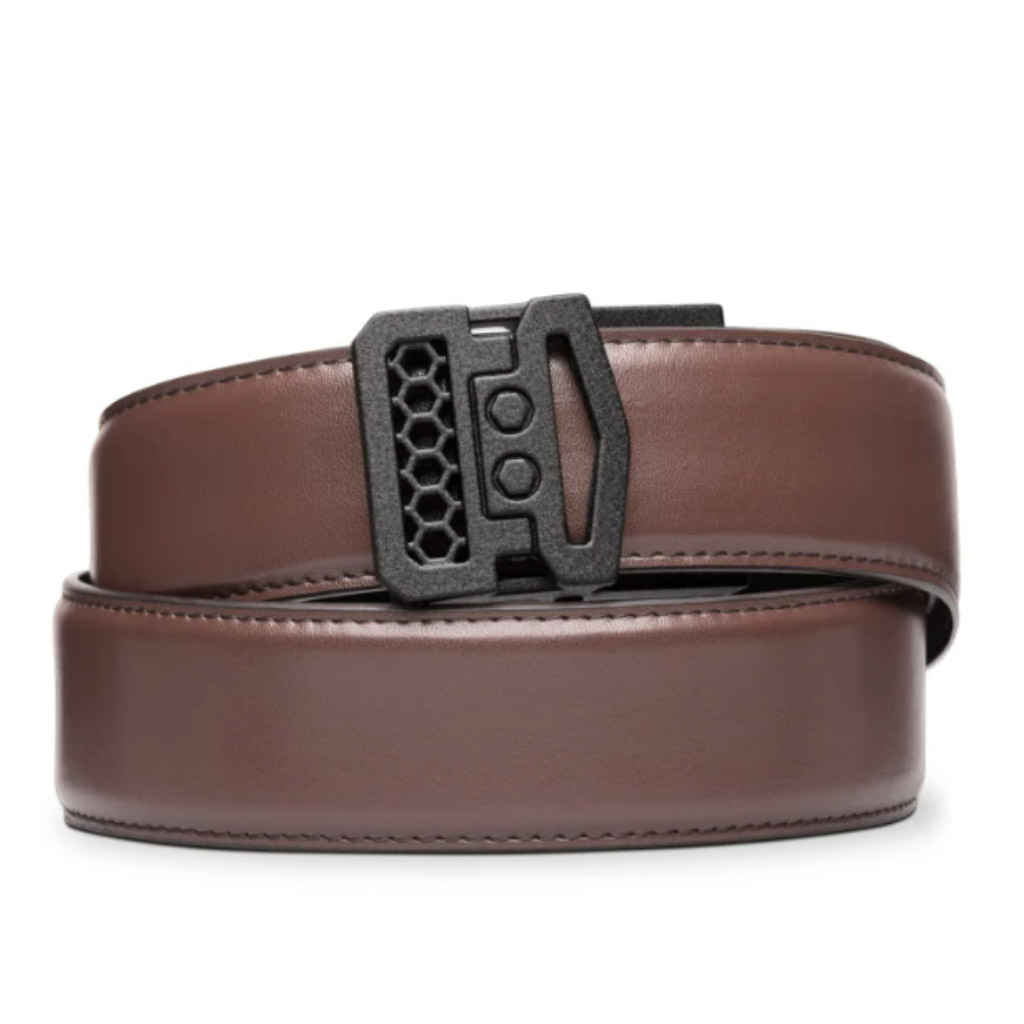 Unknown Kore Essentials 1.5 Inch Leather EDC Gun Belt and Buckle - Brown, X10 (Color: Brown, Buckle: X10)