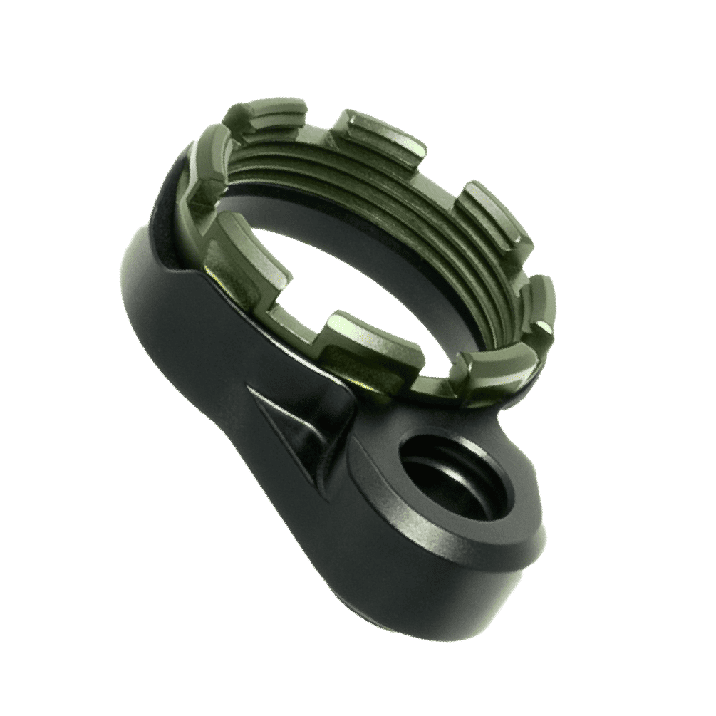 Unknown Fortis K1 Enhanced End Plate with Tapered Castle Nut for AR-15 - OD Green (Color: OD Green)