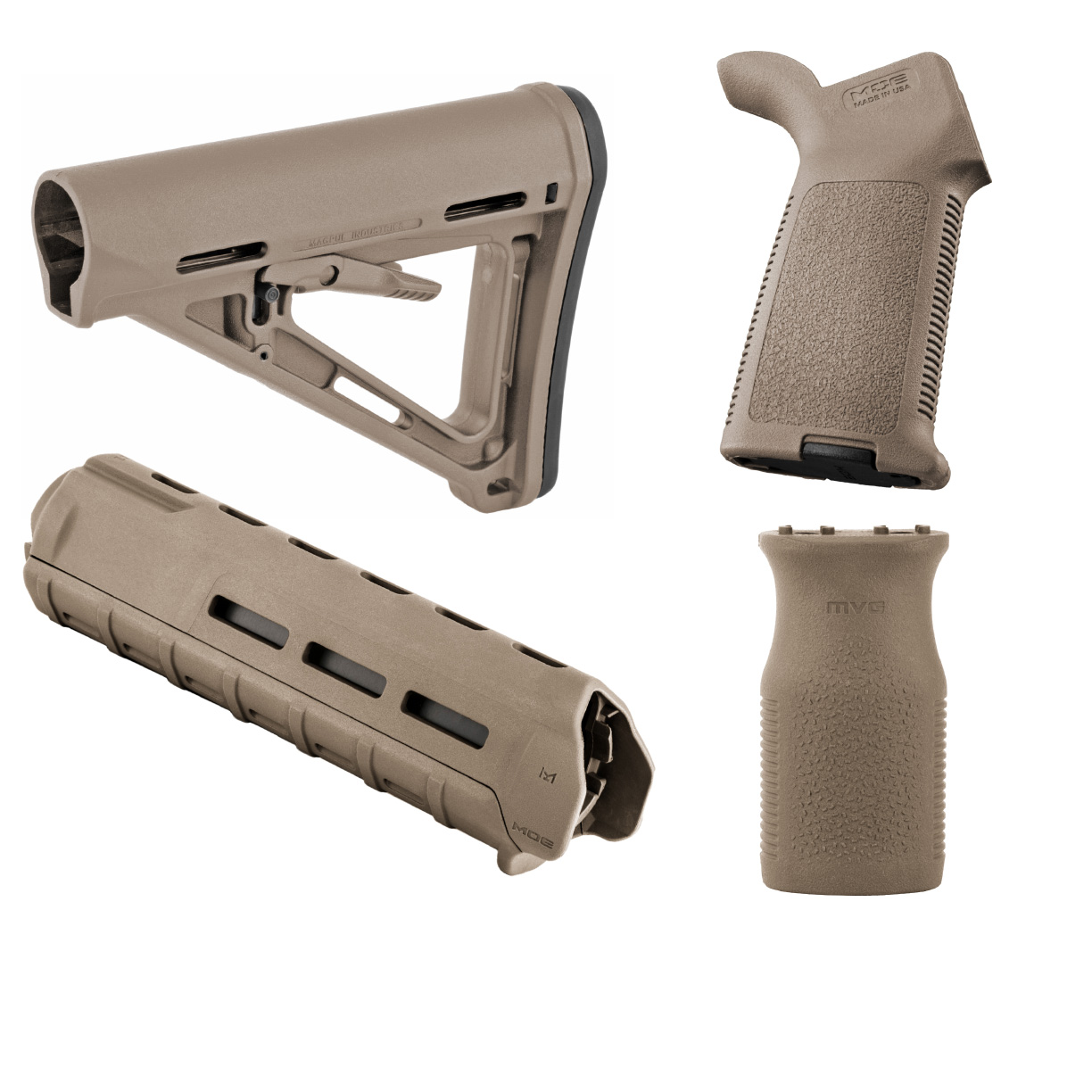 Magpul Midlength M-LOK AR-15 Furniture Kit | Stock, Handguard & Grip