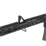 Mounted on rifle with Carbine Front Sight Tower
