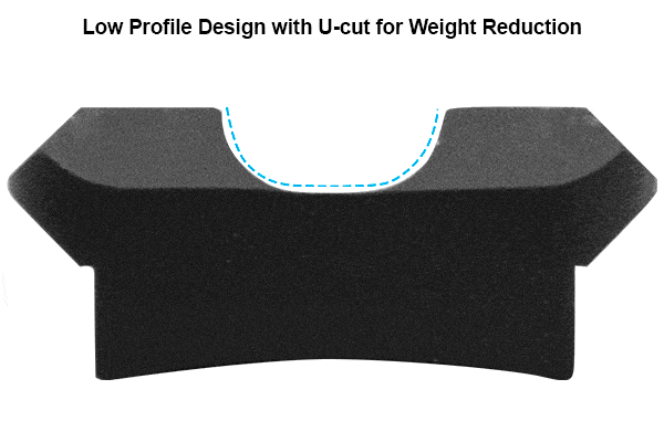 Deep U-Cut rail barely adds weight and blends with the rifle's lines