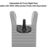 Compatible with A2 Style Aftermarket Front Sight Posts