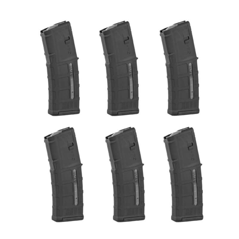 6-Pack - Magpul PMAG M3 30 Round Magazine w/Window - .223 / 5.56 NATO - MAG556 ...