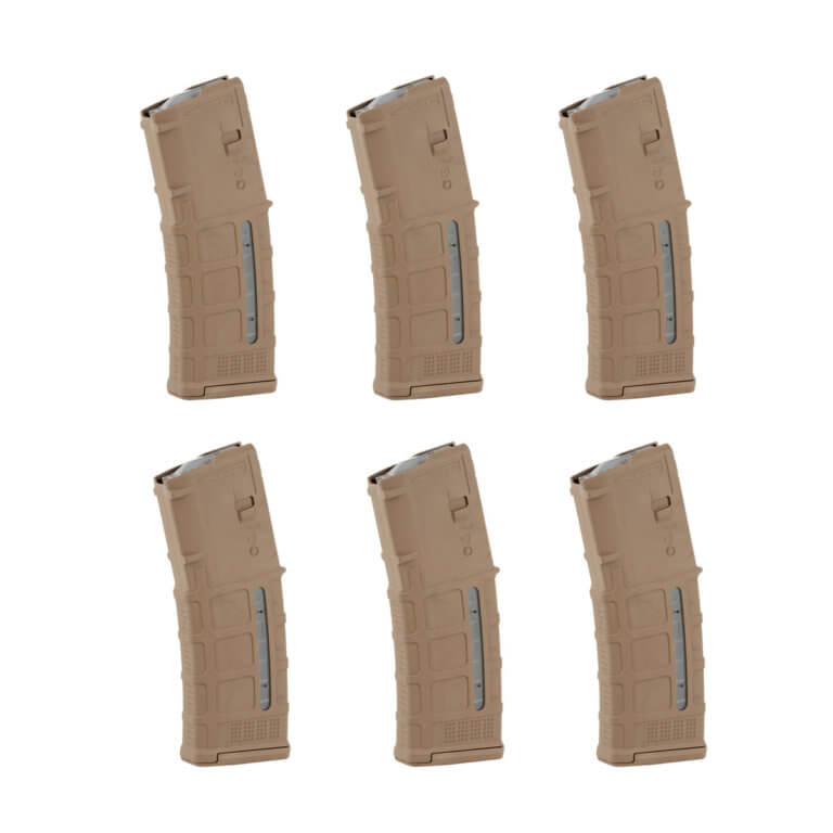 超人気新品 6 Pack AT3 | NATO 5.56 / .223 Window Round 30 M3 PMAG Magpul トイガン