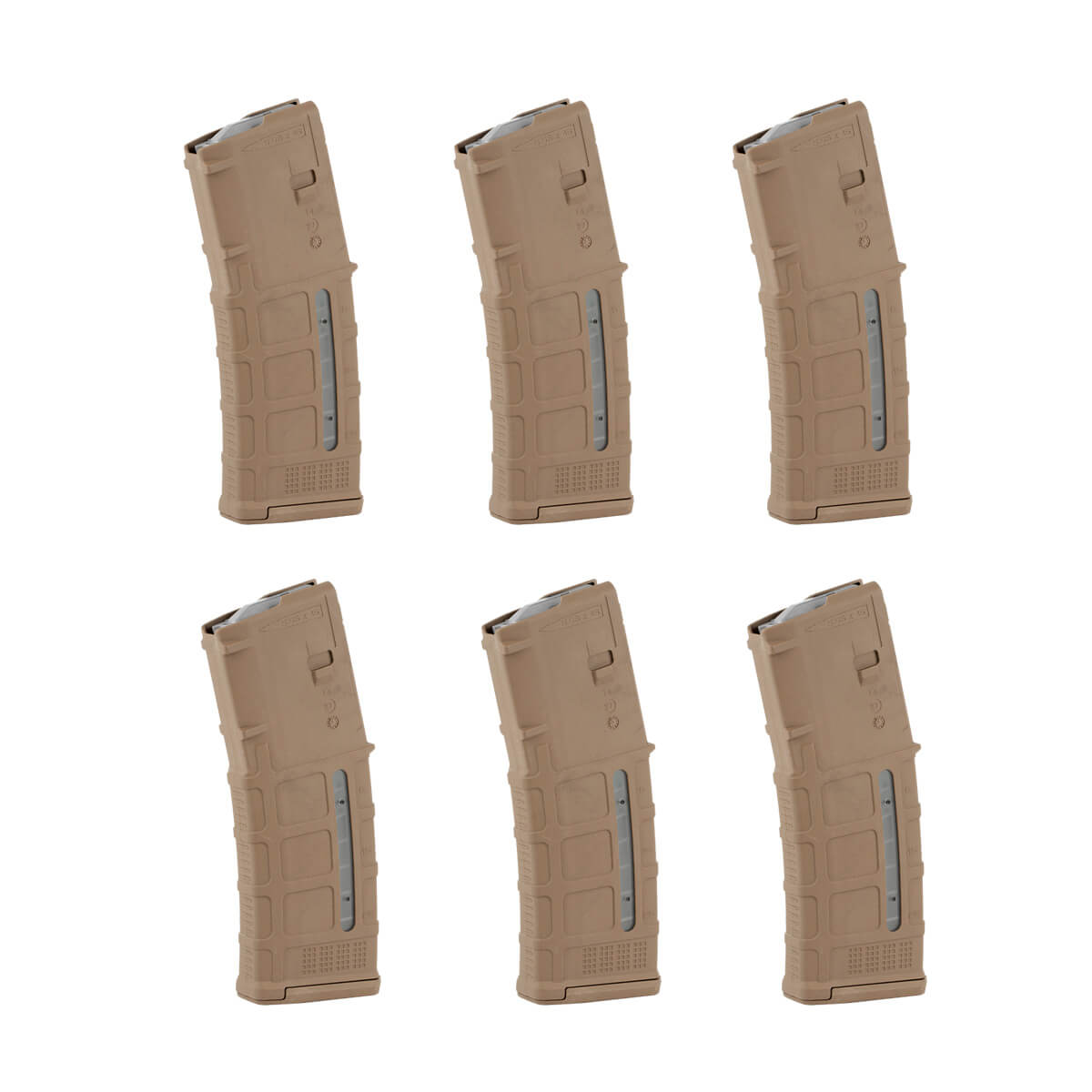 6 Pack Magpul PMAG M3 30 Round Window .223 / 5.56 NATO | AT3