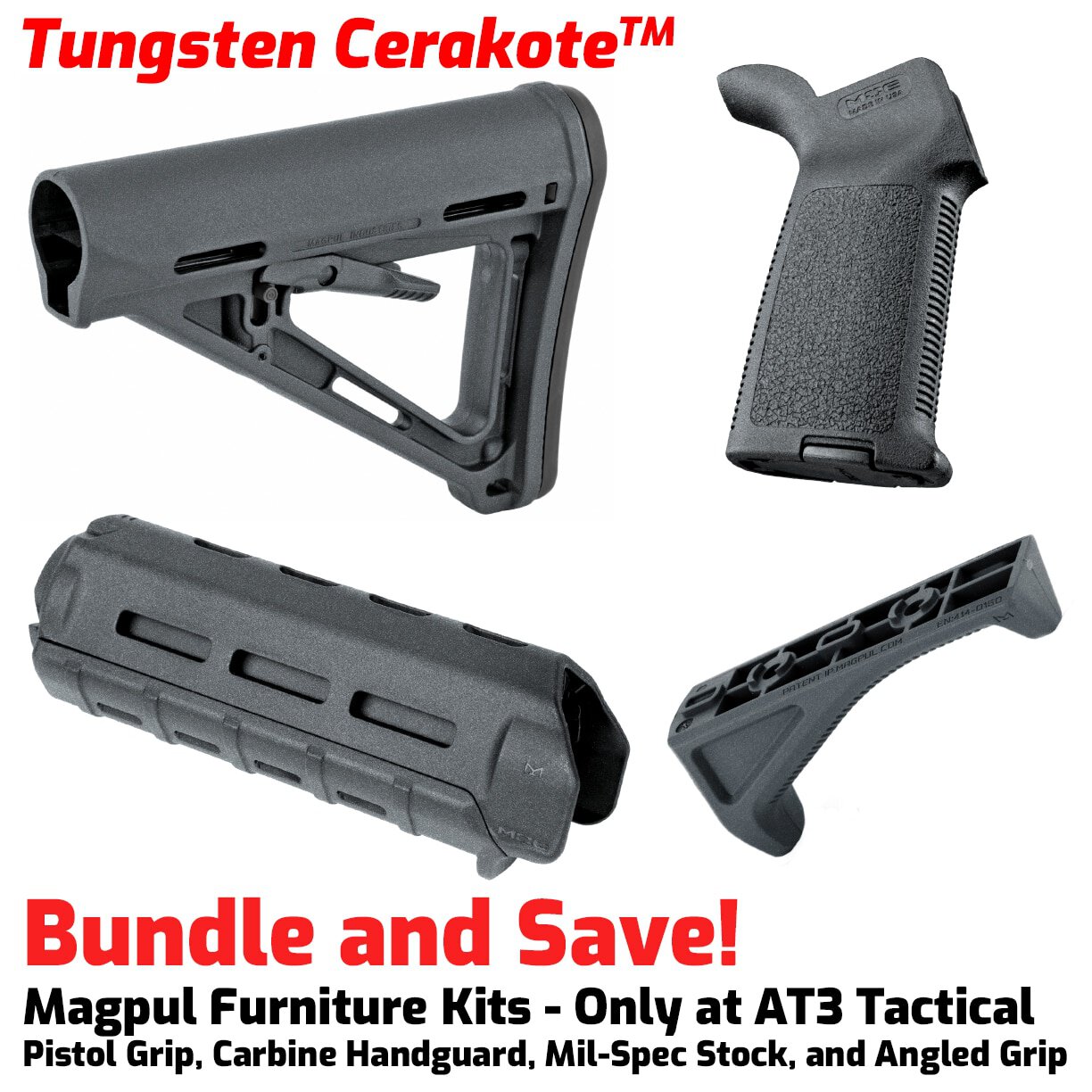 Magpul MOE M-LOK Furniture Kit | AR 15 Parts | AT3 Tactical