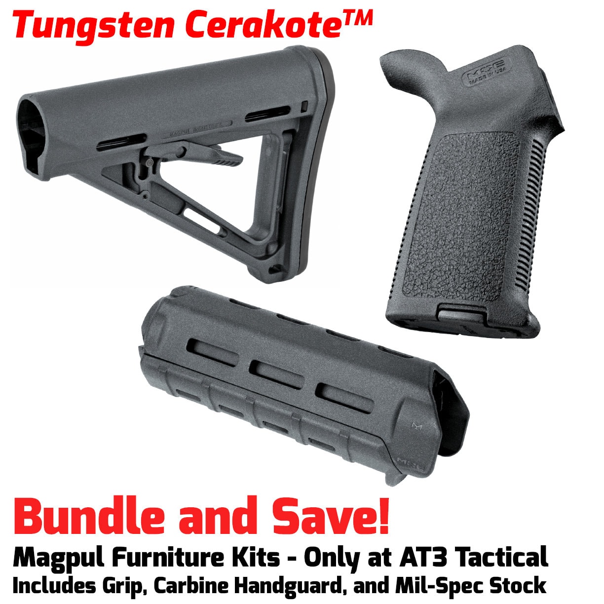 Magpul MOE M-LOK Furniture Kit | AR 15 Parts | AT3 Tactical