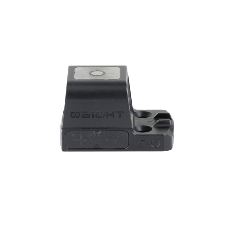 Osight S Open Reflex Green Dot Sight - RMR Footprint - Multi-Reticle - Green - 2 MOA Dot & 32 MOA Circle - Side Battery