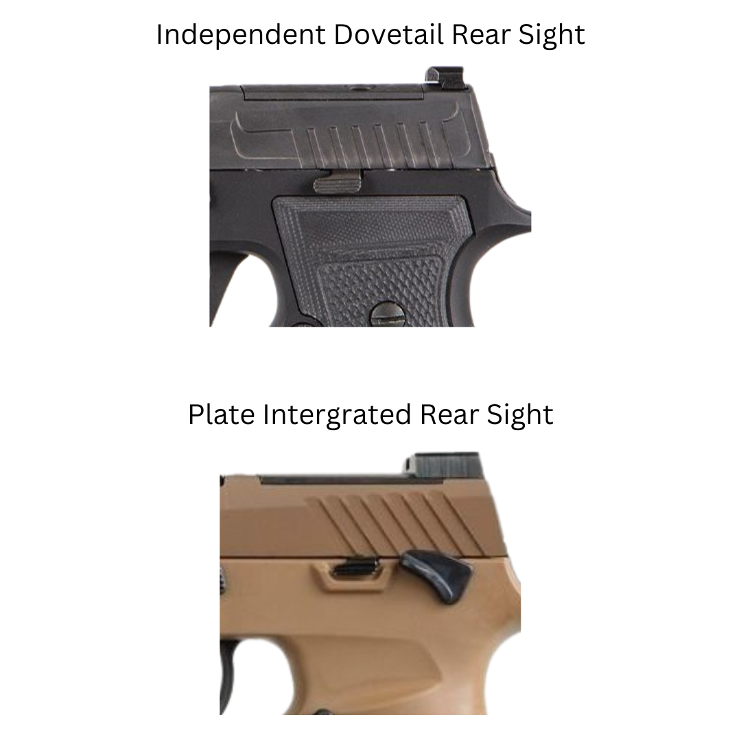 C&H Precision Sig P320X/M17/M18 Adapter Plate with Rear Sight