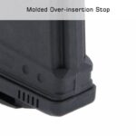 Over-insertion stop aids in magazine reliability