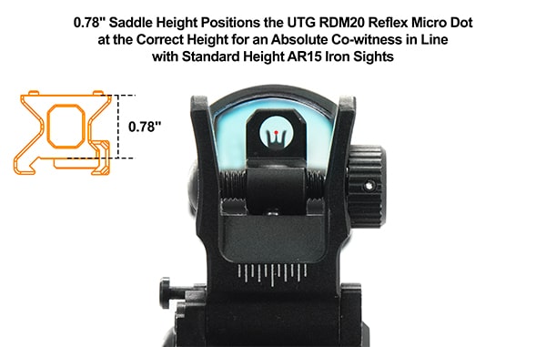 UTG RDM20 Absolute Cowitness Riser Mount for Fastfire Pattern Red Dot Sights