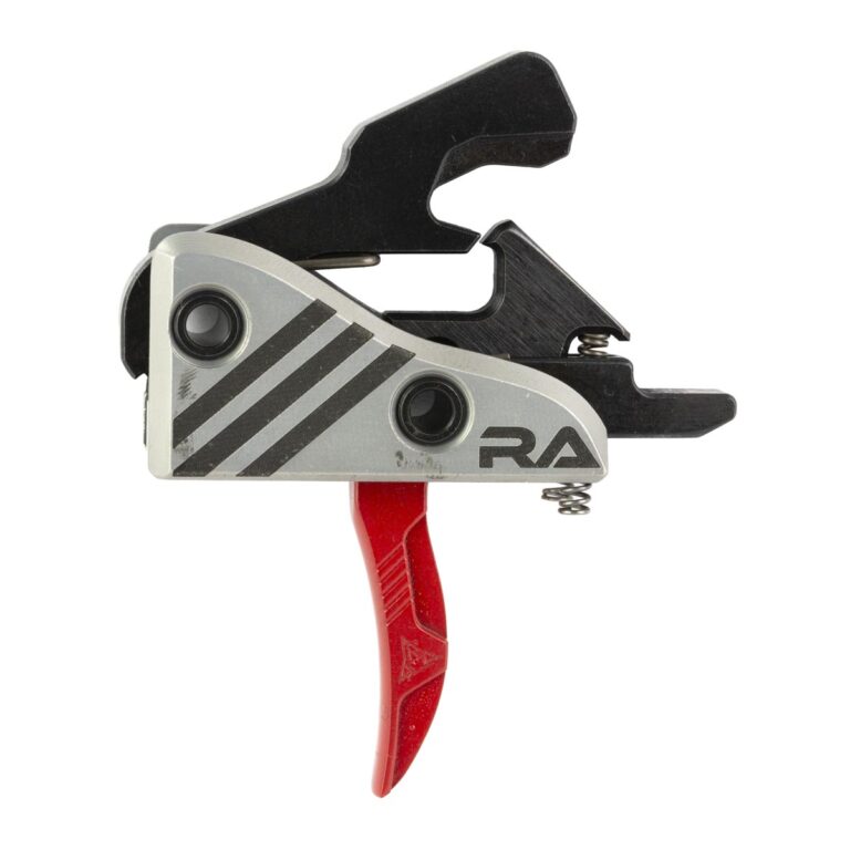 Rise Armament BLITZ Elite Performance Drop-In Single-Stage Trigger - Curved Bow w/ Anti-Walk Pins - Red