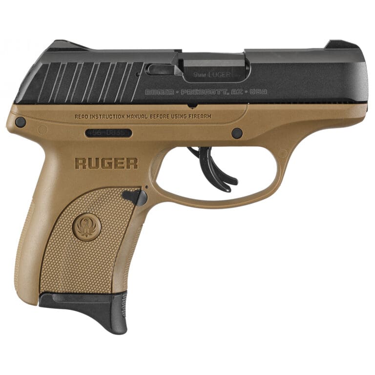 Ruger EC9S 9mm 3.1" Pistol - 7 Rounds - Black/Flat Dark Earth