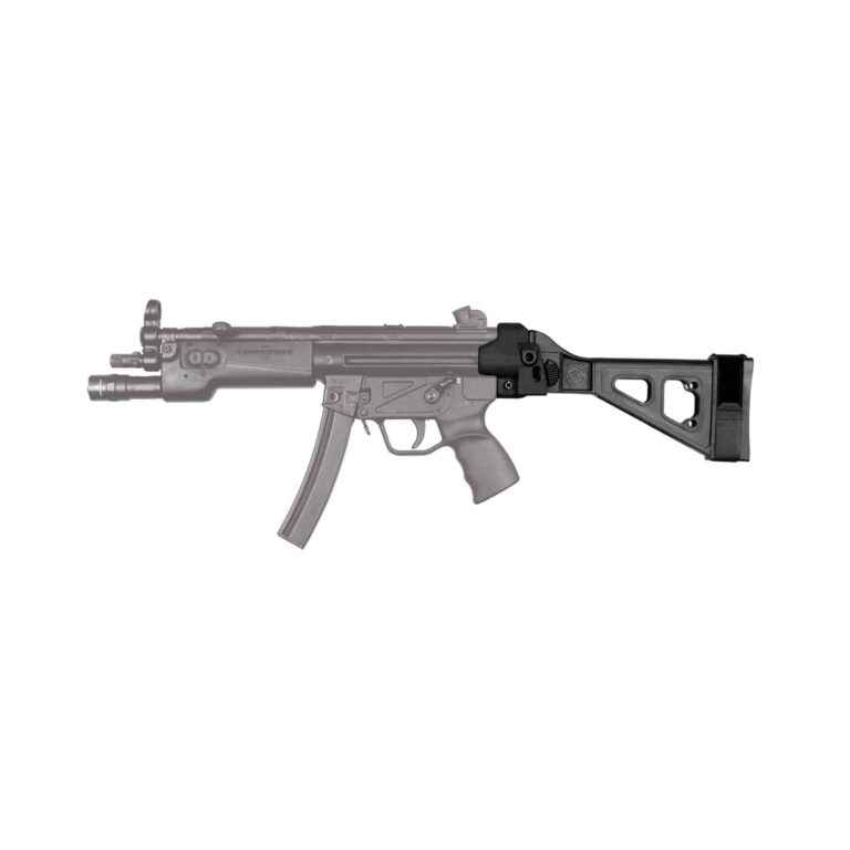 SB Tactical, SBT5 Side Folding Stabilizing Brace w/ Nylon Strap - Fits HK MP5/MP5K & Reverse Stretch Clones
