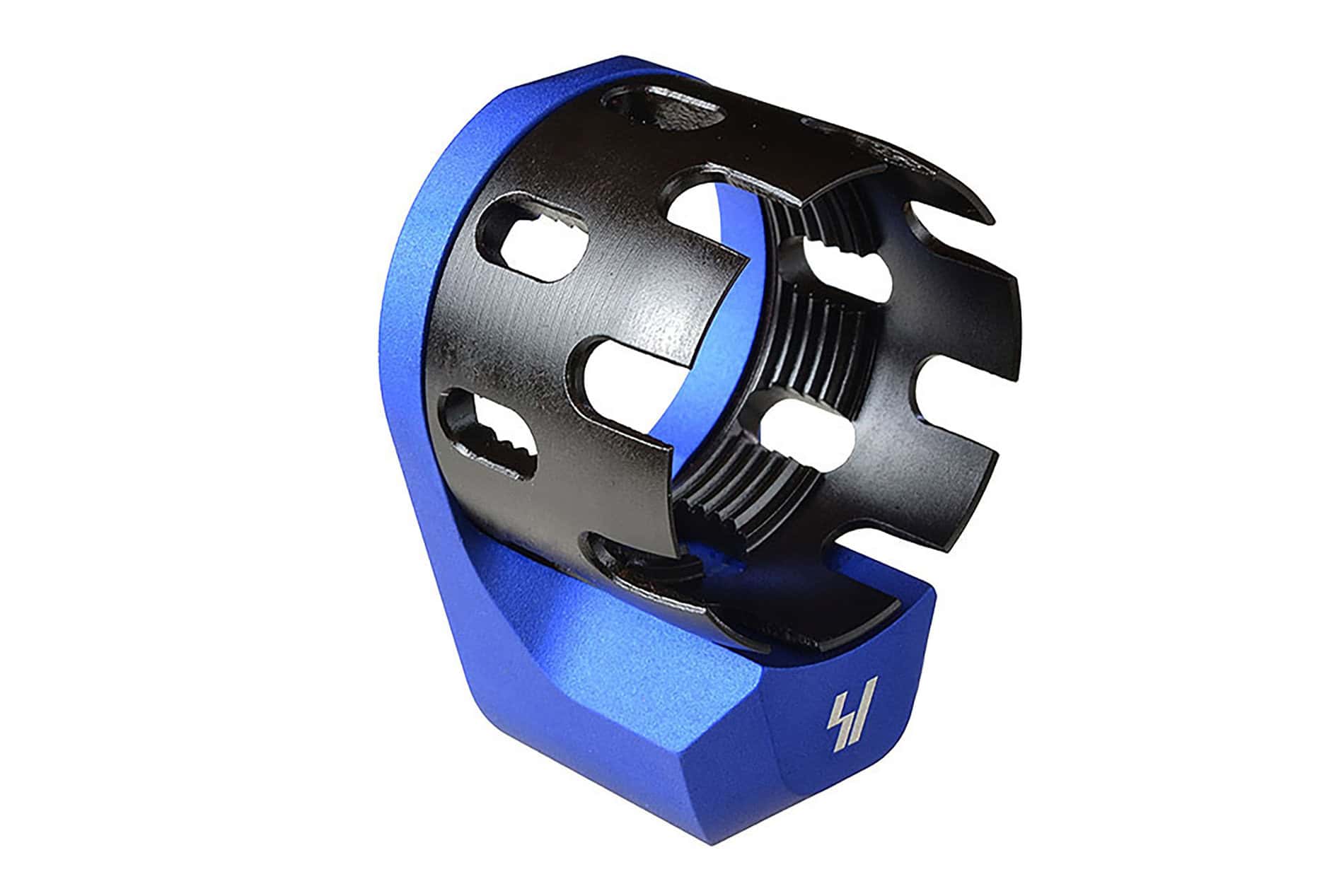 Unknown Strike Industries Enhanced AR-15 Castle Nut with Extended QD Endplate - Blue (Color: Blue)