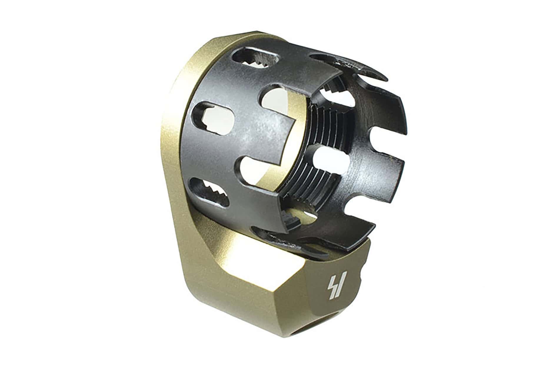 Unknown Strike Industries Enhanced AR-15 Castle Nut with Extended QD Endplate - Flat Dark Earth (Color: Flat Dark Earth)