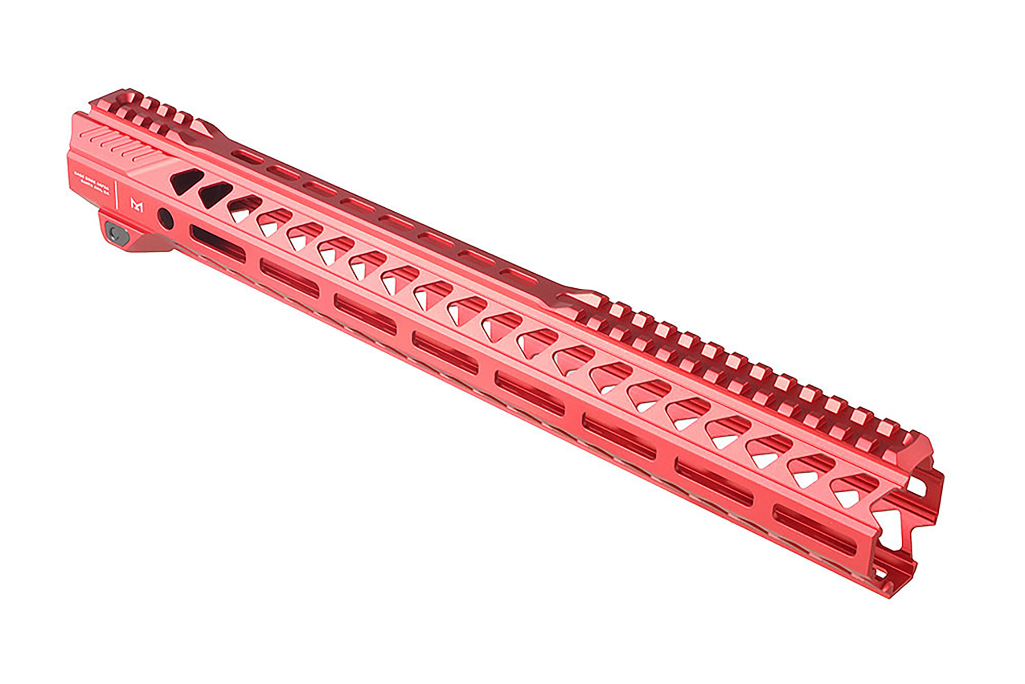Unknown Strike Industries Strike Rail Free Float AR-15 Handguard - M-LOK - 4 Colors & 5 Lengths Available - 17 inch, Red (Length: 17 inch, Color: Red)