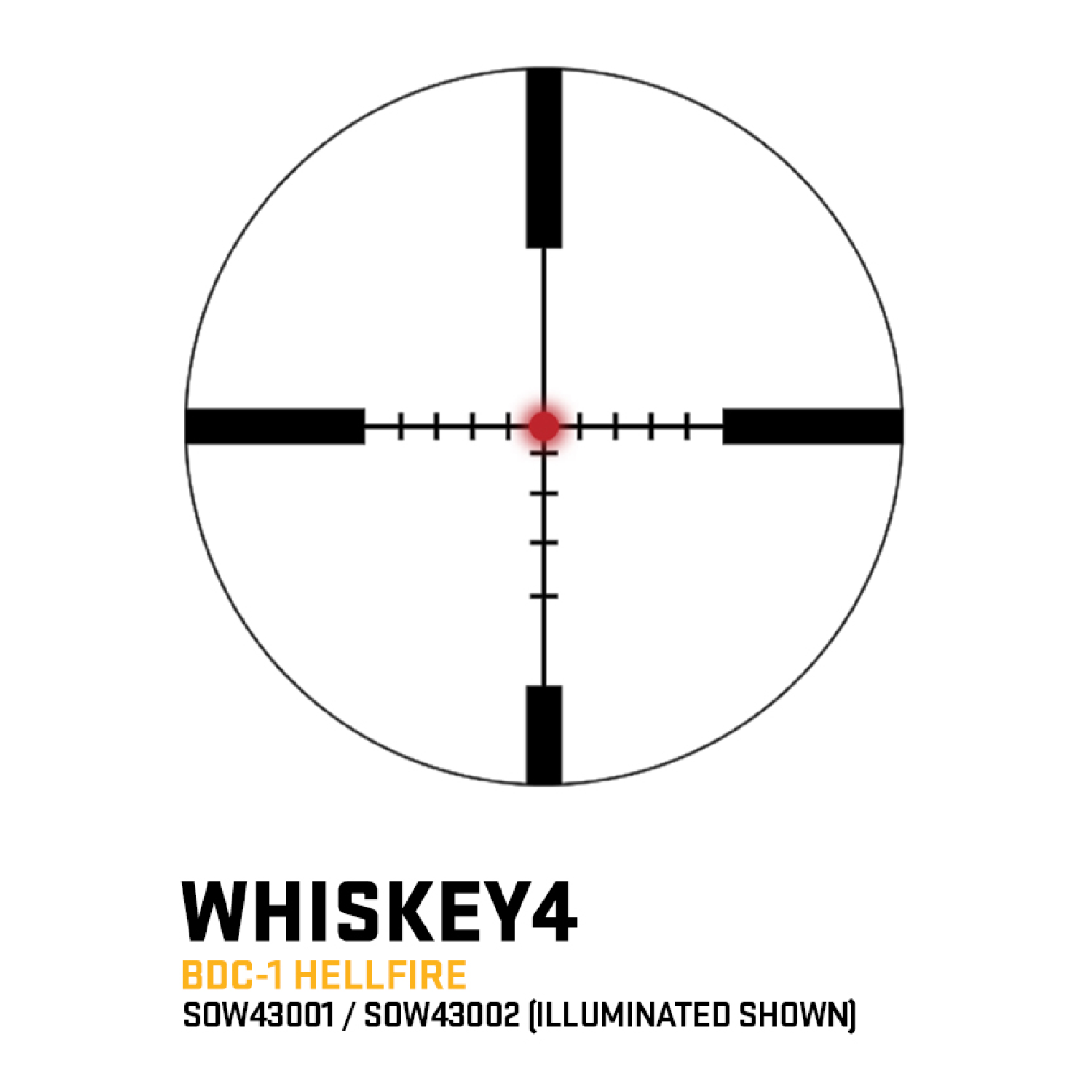 Sig Sauer WHISKEY4 3-12X44 SFP Scope - Exposed Zero Stop