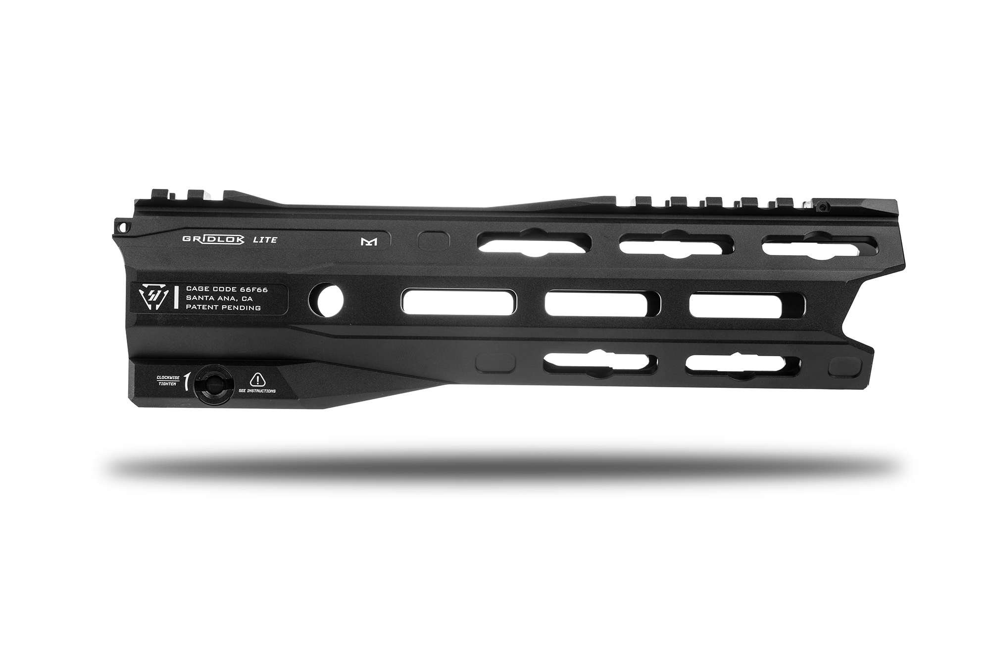 Unknown Strike Industries Gridlok Lite Free Float AR-15 Handguard - M-LOK - 4 Lengths & 2 Colors - 8.5 Inch, Black (Length: 8.5 Inch, Color: Black)