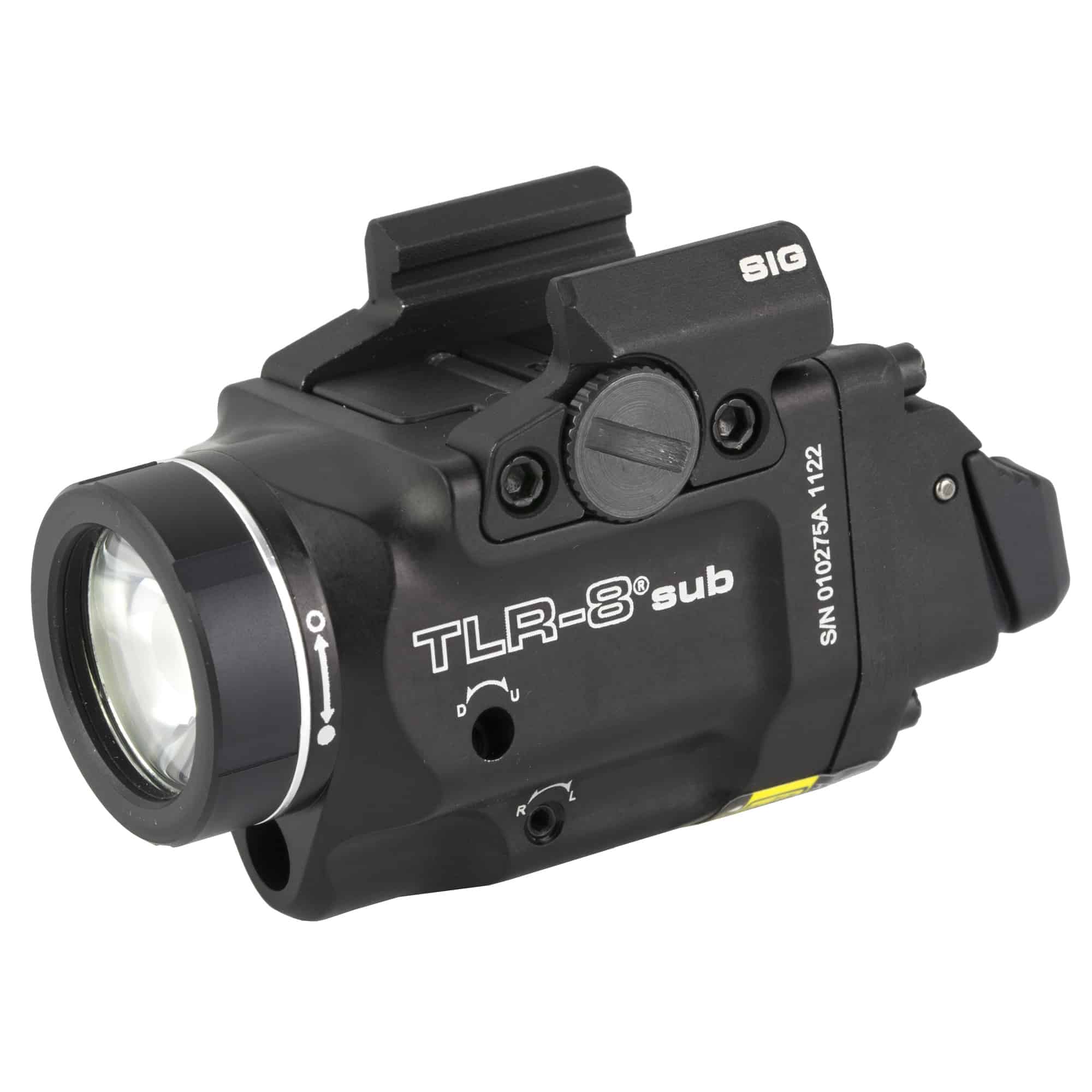 Unknown Streamlight TLR-8 Weapon Light & Laser - Rail Mounted - 500 Lumens - For Subcompact Pistols (Model: For Sig P365/XL, Laser Color: Red)