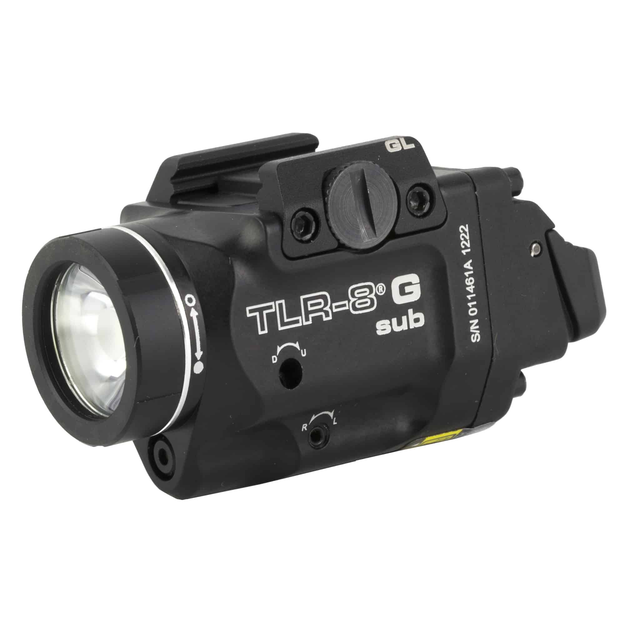 Unknown Streamlight TLR-8 Weapon Light & Laser - Rail Mounted - 500 Lumens - For Subcompact Pistols (Model: For Glock 43X/48, Laser Color: Green)