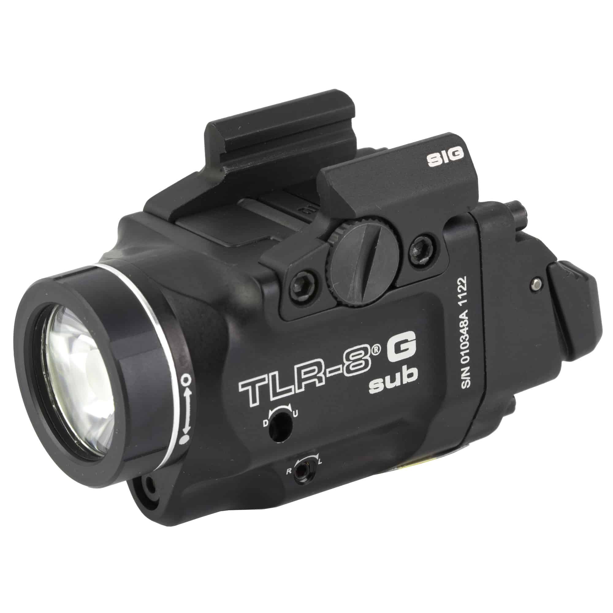 Unknown Streamlight TLR-8 Weapon Light & Laser - Rail Mounted - 500 Lumens - For Subcompact Pistols (Model: For Sig P365/XL, Laser Color: Green)