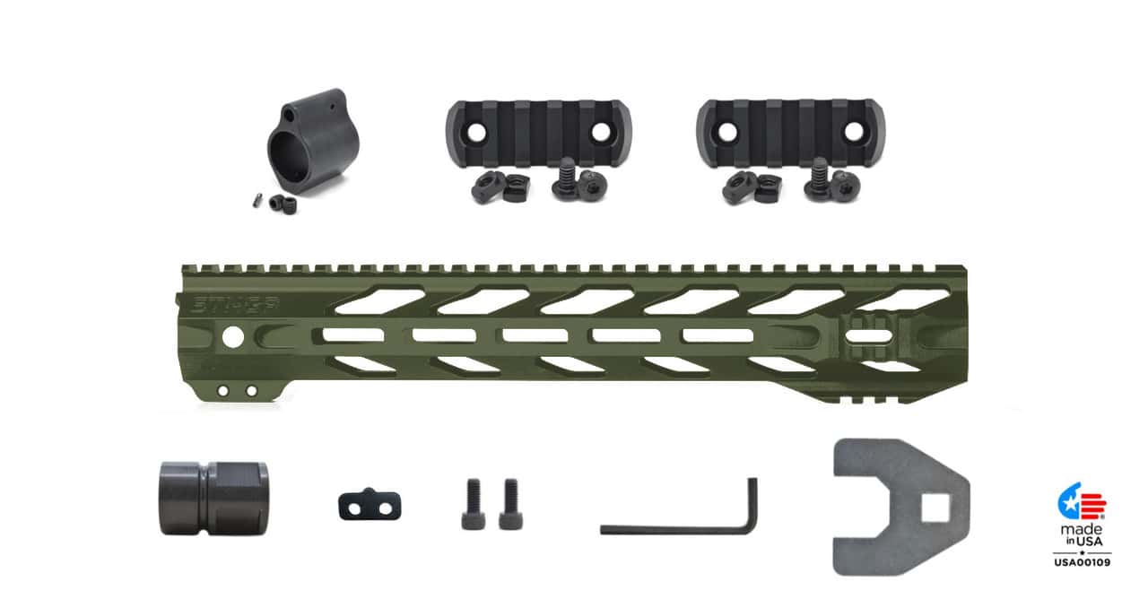 Unknown STNGR Ultimate RPTR(R) M-LOK Handguard Bundle - 13.5 inch, OD Green (Length: 13.5 inch, Color: OD Green)