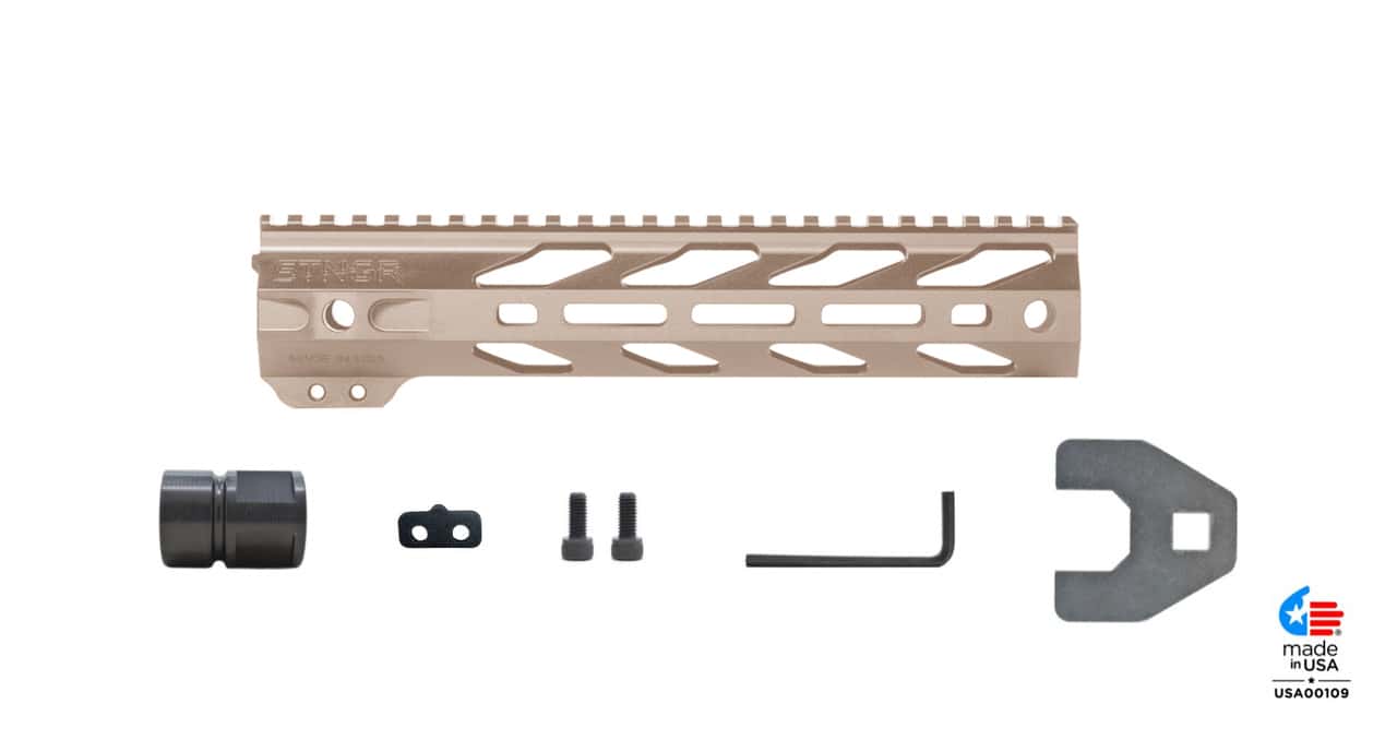 Unknown STNGR VYPR(R) Free Float AR-15 Handguard - M-LOK - 3 Colors & 4 Lengths Available - Flat Dark Earth, 10 Inch (Color: Flat Dark Earth, Length: 10 Inch)